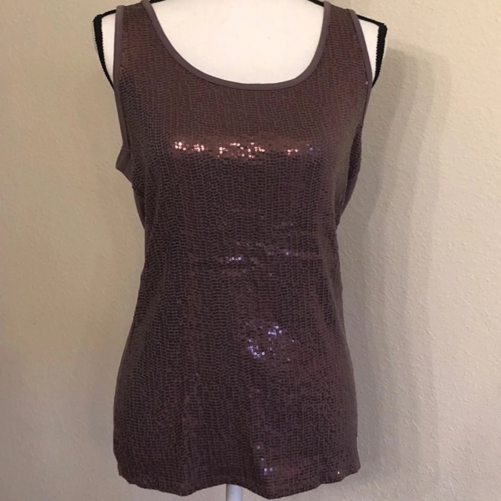Rose Gold Sequined Tank Top